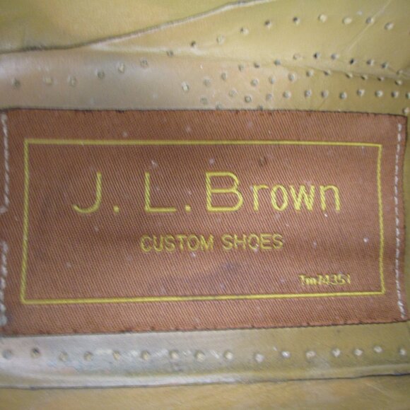 J.L. Brown Mens Genuine Ostich Leg Mens Size 11 Dress Shoes Tan Square Toe main image 9